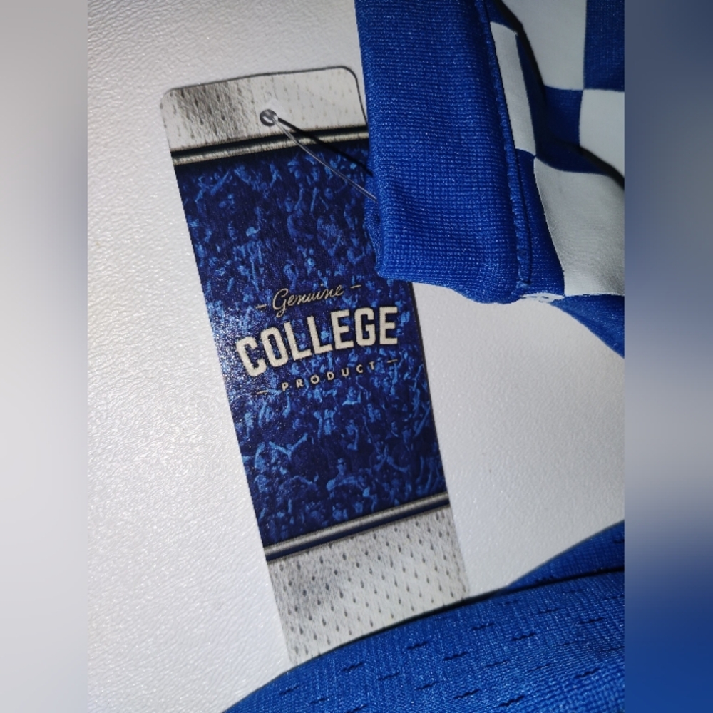 Nike Men's Kentucky Royal Blue Checker Sleeve Jersey  White Number 18 XXL - Picture 5 of 7